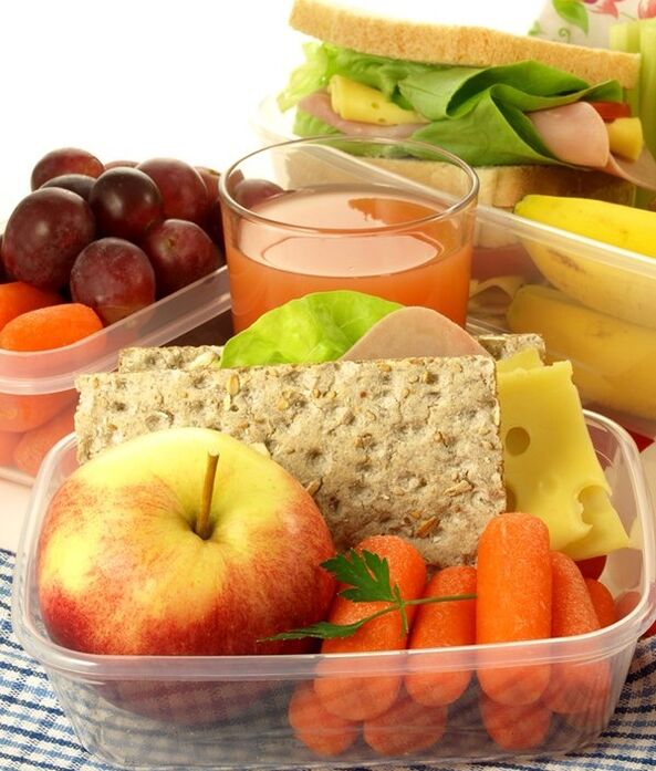 Surovo zelenjavo in sadje lahko uporabite kot prigrizek pri dieti Tabela 3. 